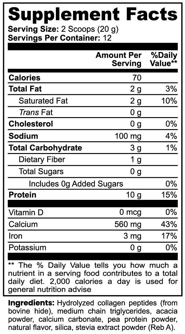 Grass-Fed Collagen Creamer - Vanilla