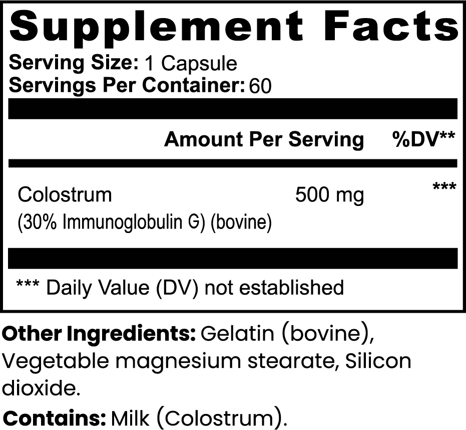 Cápsulas de calostro