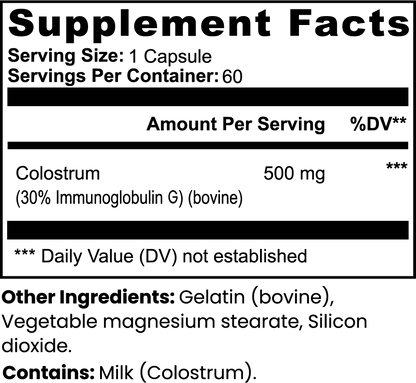 Cápsulas de calostro